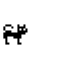 Pixelated cat icon