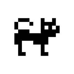 Pixelated cat icon