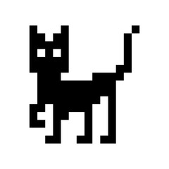 Obraz premium Pixelated cat icon