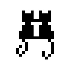 Obraz premium Pixelated cat icon
