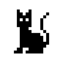 Pixelated cat icon