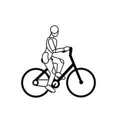 Obraz premium person riding a bike