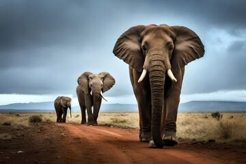 Fototapeta na wymiar wild elephant