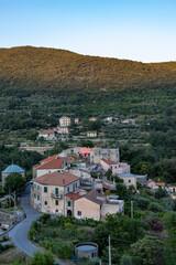 Fototapeta na wymiar village in the mountains finale ligure italy