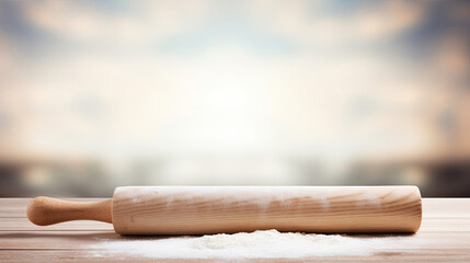 rolling pin and dough