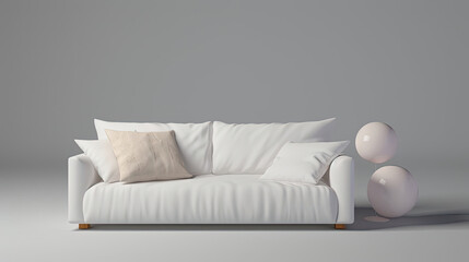white sofa in a living room