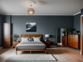 realistic interior bedroom design with hyper detail. - 636264111