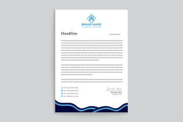 Black shape letterhead design