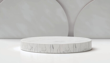 Background 3D geometic podium White Color Design minimal illustration 3D rendering vector, illustration.
