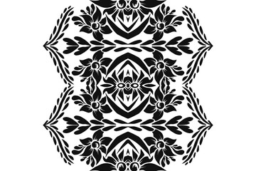 Beautiful classic design colourful  background with flower leaf line art pattern of indonesian culture traditional batik
