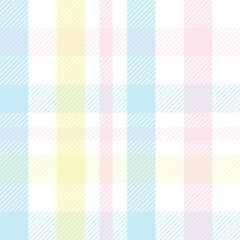 A delicate plaid. Pink. Seamless tartan pattern. Cell. Suitable for fashion textiles and graphics, packaging, Madras palette. Vector.