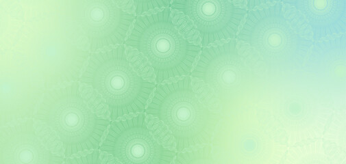blue and green guilloche background with rosette 