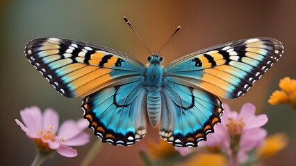 Fototapeta na wymiar falter insecta natur isoliert monarch flügel black