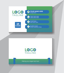 Fototapeta na wymiar Simple and clean business card design. Double sided card design.