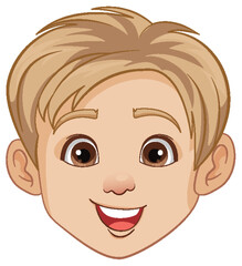 Caucasian Man Cartoon Face Illustration