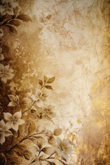 Luxury background with floral pattern texture. Generative AI.