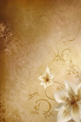 Luxury background with floral pattern texture. Generative AI.