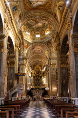 Fototapeta na wymiar interior of church finale ligure italy