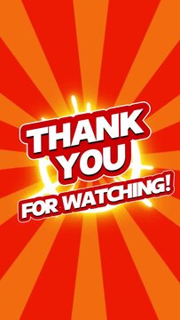 Thank you for watching! letters vertical short footage video clip