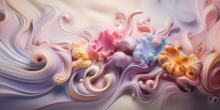 An image of swirling colors and a background