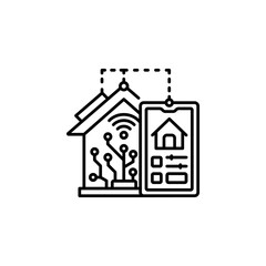 smart home vector icon. real estate icon outline style. perfect use for logo, presentation, website, and more. simple modern icon design line style