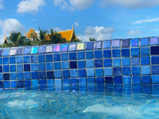 Tiles, swimming pool, Phuket, Thailand