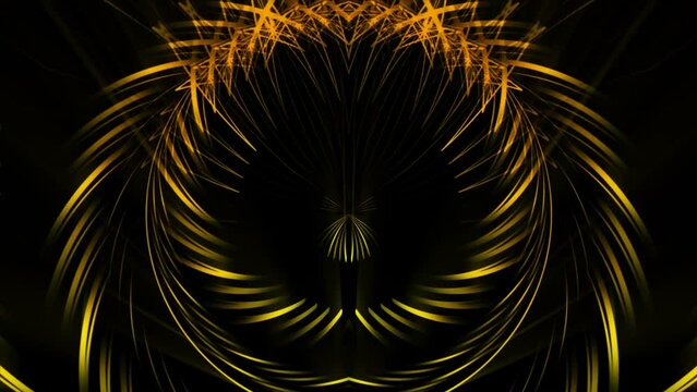 Transposing yellow motion laser line effect on Radiacl Ring black motion background VJ Loop
