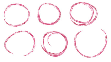Hand drawn circles texture frames set. doodle circles. Vector illustration.