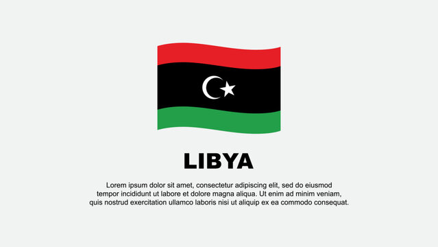Libya Flag Abstract Background Design Template. Libya Independence Day Banner Social Media Vector Illustration. Libya Background