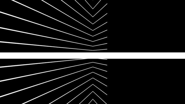 White pyramidal motion laser lines effect on black motion background VJ Loop