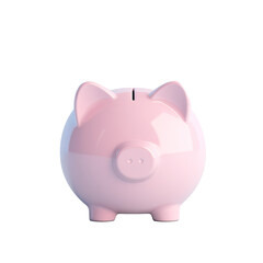 piggy bank minimalist 3D - transparent background