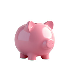 piggy bank minimalist 3D - transparent background