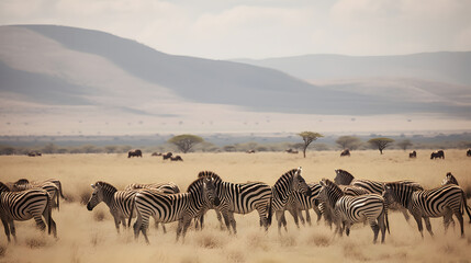 Fototapeta na wymiar zebra tier safari wild lebende tiere säugetier