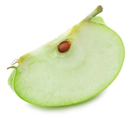 Green apples isolated on white background