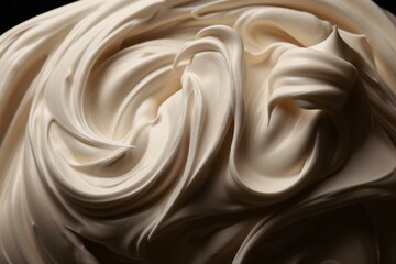 Background consisting of cream that has been whipped. Generative AI