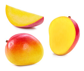 Mango with clipping path isolated on a white