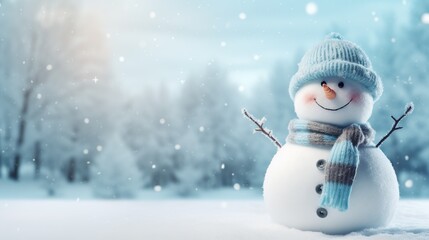 Fototapeta premium Merry Christmas ,Xmas,Christmas decoration,Christmas cute Santa on white isolated,snowman in winter secenery with copy space,