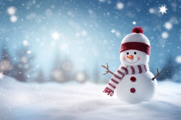 Merry Christmas ,Xmas,Christmas decoration,Christmas cute Santa on white isolated,snowman in winter secenery with copy space,