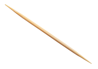 natural bamboo toothpick cutout on white background