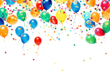Obraz na płótnie Canvas Bright colors balloons isolated.