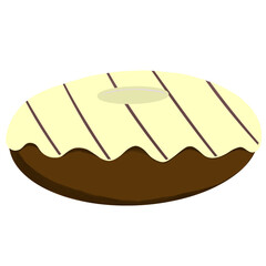 White-choco donut
