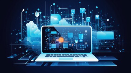 Fototapeta premium Modern IT Technology illustration