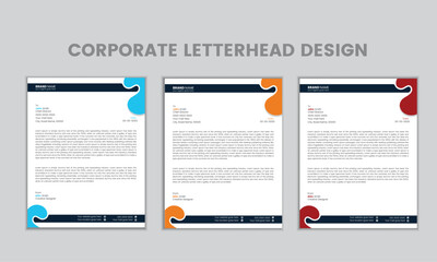 professional letterhead design template.