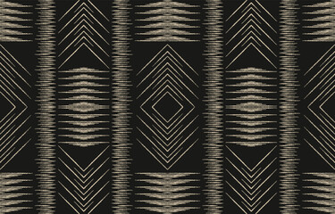 Ethnic abstract ikat art. Aztec ornament print. geometric ethnic pattern seamless  color oriental.  Design for background ,curtain, carpet, wallpaper, clothing, wrapping, Batik, vector illustration.