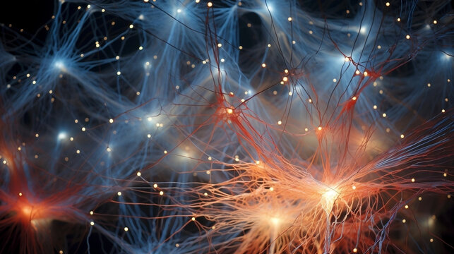 Deep Learning Creative Illustration. Neural Networks, Convolutional Neural Networks(CNN), Large Language Models, LLMs, illustration using human brain