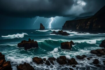 Obraz premium city at night, sunset over the lake, sunrise in the forest, Bath stock photo