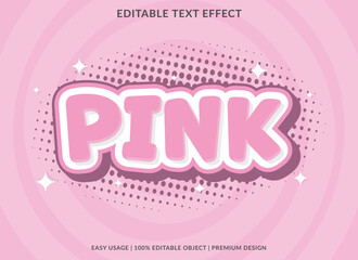 pink editable text effect template use for font style logo