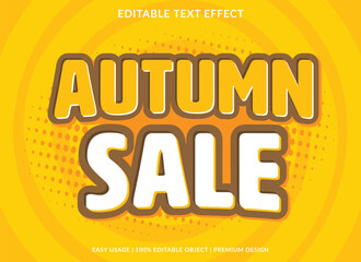 autumn sale editable text effect template use for font style logo