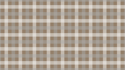 Brown and grey plaid fabric texture as a background