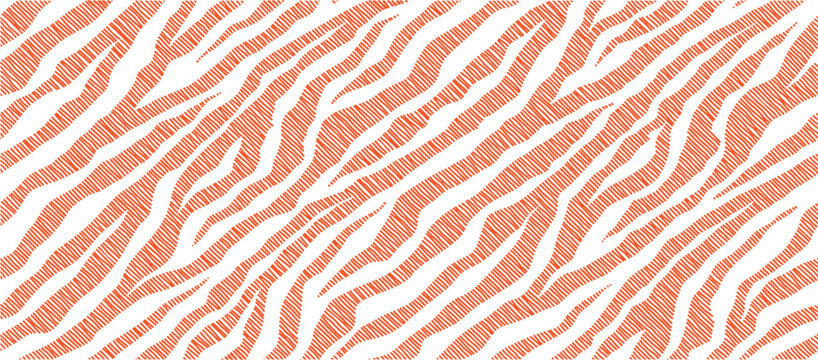 seamless pattern of wavy embroidered with zebra textured pattern. 